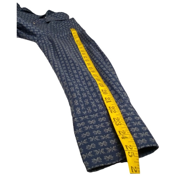 Wrangler Men's Blue/Grey Snap Button Shirt, M - Picture 7 of 7